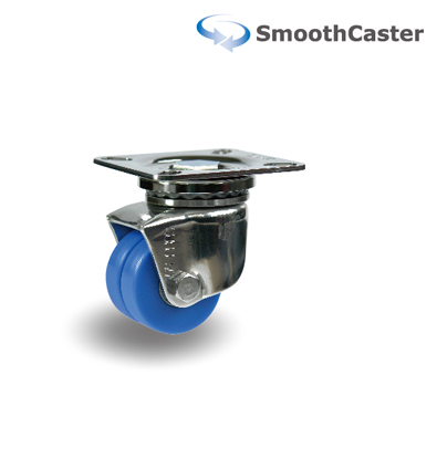 Silent Smooth Castors III-Stainless steel 
twin wheeled compact heavy duty type-